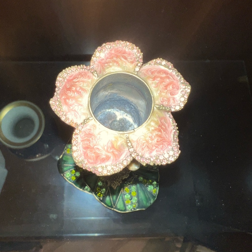 Amazing candle holder with stones and frogs - Picture 4 of 6
